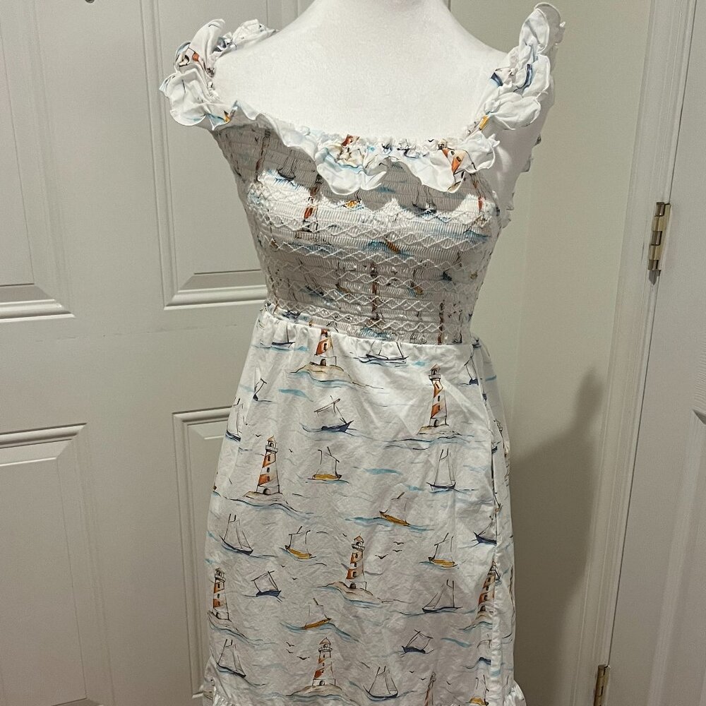 Dondolo sailboat print dress
